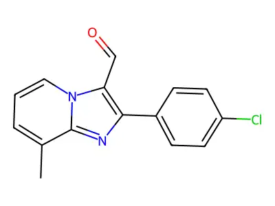 2-(4-Chlorophenyl)-8-methylimidazo[1,2-a]pyridine-3-carbaldehyde structure