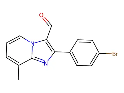 2-(4-Bromophenyl)-8-methylimidazo[1,2-a]pyridine-3-carbaldehyde structure