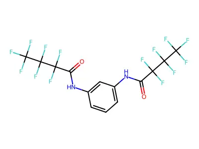N,N'-1,3-Phenylenebis(perfluorobutanamide) structure