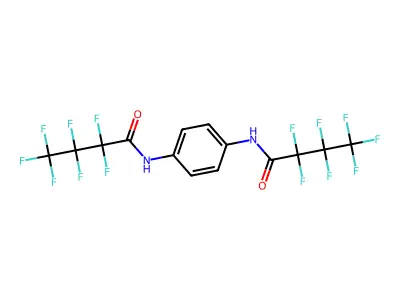 N,N'-1,4-Phenylenebis(perfluorobutanamide) structure