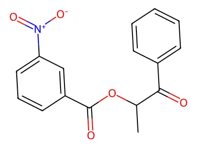 1-Oxo-1-phenylpropan-2-yl 3-nitrobenzoate structure