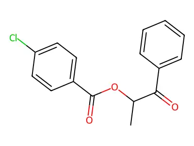 1-Oxo-1-phenylpropan-2-yl 4-chlorobenzoate structure