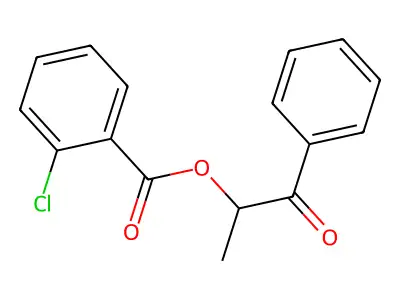 1-Oxo-1-phenylpropan-2-yl 2-chlorobenzoate structure