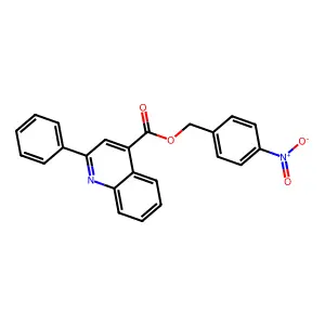 (4-Nitrophenyl)methyl 2-phenylquinoline-4-carboxylate structure
