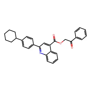 Phenacyl 2-(4-cyclohexylphenyl)quinoline-4-carboxylate structure