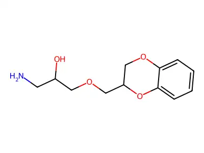 1-Amino-3-(2,3-dihydro-benzo[1,4]dioxin-2-ylmethoxy)-propan-2-OL structure