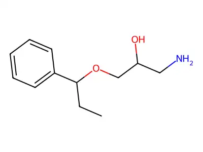 1-Amino-3-(1-phenylpropoxy)propan-2-ol structure