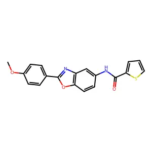 N-[2-(4-methoxyphenyl)-1,3-benzoxazol-5-yl]thiophene-2-carboxamide structure