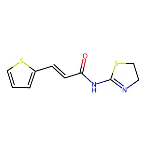 (E)-N-(4,5-dihydro-1,3-thiazol-2-yl)-3-thiophen-2-ylprop-2-enamide structure