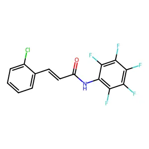 (E)-3-(2-chlorophenyl)-N-(2,3,4,5,6-pentafluorophenyl)prop-2-enamide structure