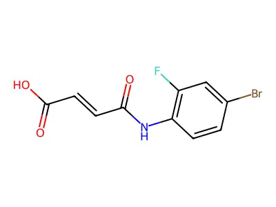 2-butenoic acid, 4-[(4-bromo-2-fluorophenyl)amino]-4-oxo-, (2E)- structure