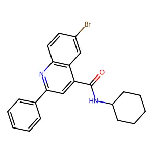 6-Bromo-N-cyclohexyl-2-phenyl-4-quinolinecarboxamide structure