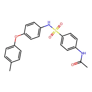 N-[4-[[4-(4-methylphenoxy)phenyl]sulfamoyl]phenyl]acetamide structure