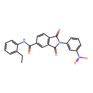 N-(2-ethylphenyl)-2-(3-nitrophenyl)-1,3-dioxoisoindole-5-carboxamide structure