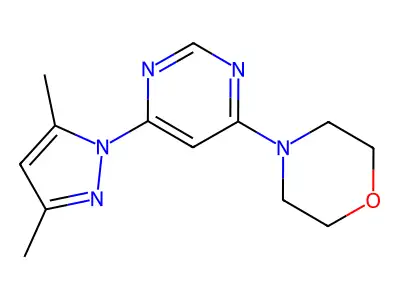 4-[6-(3,5-Dimethylpyrazol-1-yl)pyrimidin-4-yl]morpholine structure
