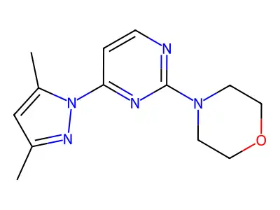 4-[4-(3,5-Dimethyl-1H-pyrazol-1-yl)pyrimidin-2-yl]morpholine structure