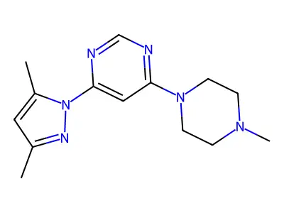 4-(3,5-Dimethylpyrazol-1-yl)-6-(4-methylpiperazin-1-yl)pyrimidine structure