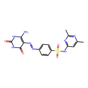 4-[(2Z)-2-(4-Amino-2,6-dioxo-1,6-dihydropyrimidin-5(2H)-ylidene)hydrazinyl]-N-(2,6-dimethylpyrimidin-4-yl)benzene-1-sulfonamide structure