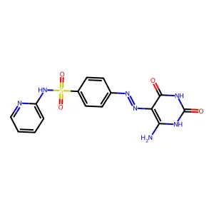 4-[(6-amino-2,4-dioxo-1H-pyrimidin-5-yl)diazenyl]-N-pyridin-2-ylbenzenesulfonamide structure