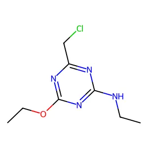 1,3,5-Triazin-2-amine, 4-(chloromethyl)-6-ethoxy-N-ethyl- structure