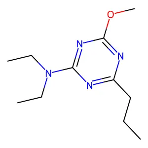 N,N-Diethyl-4-methoxy-6-propyl-1,3,5-triazin-2-amine structure