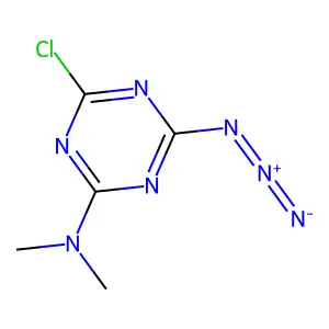 4-azido-6-chloro-N,N-dimethyl-1,3,5-triazin-2-amine structure