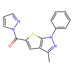 (3-Methyl-1-phenylthieno[2,3-c]pyrazol-5-yl)-pyrazol-1-ylmethanone structure
