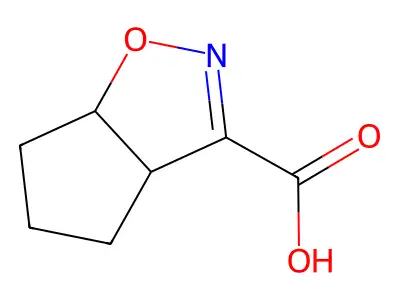 4,5,6,6a-Tetrahydro-3aH-cyclopenta[d]isoxazole-3-carboxylic acid structure
