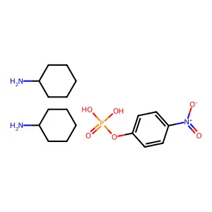 Phosphoric acid, mono(4-nitrophenyl) ester, compd. with cyclohexanamine (1:2) structure