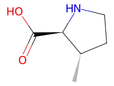 (2S,3S)-3-methylpyrrolidine-2-carboxylic Acid structure
