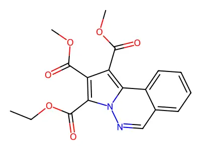 3-Ethyl 1,2-dimethyl pyrrolo(2,1-A)phthalazine-1,2,3-tricarboxylate structure
