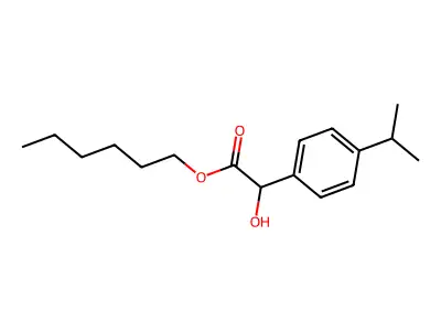 Hexyl 2-hydroxy-2-(4-propan-2-ylphenyl)acetate structure