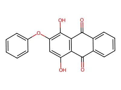 1,4-Dihydroxy-2-phenoxyanthracene-9,10-dione structure