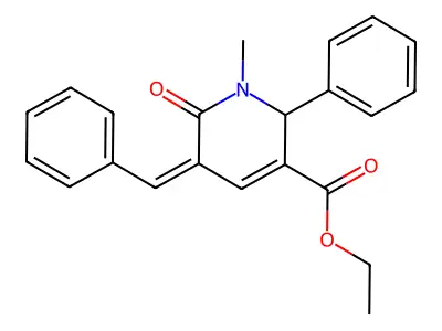 ethyl 5-benzylidene-1-methyl-6-oxo-2-phenyl-2H-pyridine-3-carboxylate structure