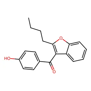 (2-丁基苯并呋喃-3-基)(4-羟基苯基)酮 structure