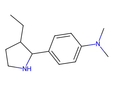 4-(3-ethylpyrrolidin-2-yl)-N,N-dimethylaniline structure
