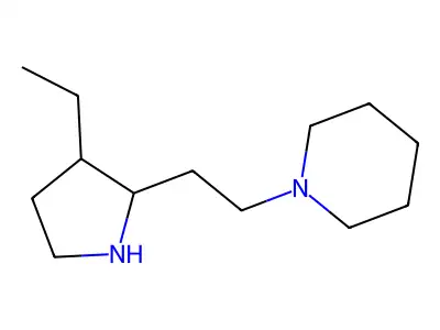 1-(2-(3-Ethylpyrrolidin-2-yl)ethyl)piperidine structure