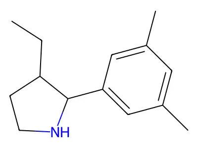 2-(3,5-Dimethylphenyl)-3-ethylpyrrolidine structure