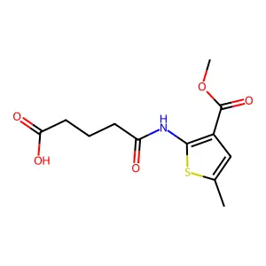 5-[(3-Methoxycarbonyl-5-methylthiophen-2-yl)amino]-5-oxopentanoic acid structure