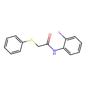 N-(2-iodophenyl)-2-(phenylsulfanyl)acetamide structure