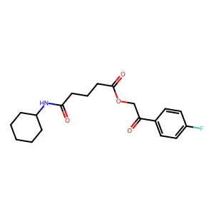 2-(4-Fluorophenyl)-2-oxoethyl 5-(cyclohexylamino)-5-oxopentanoate structure