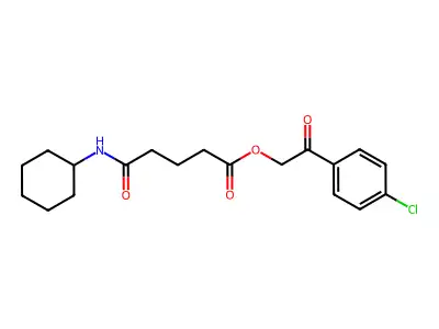 2-(4-Chlorophenyl)-2-oxoethyl 5-(cyclohexylamino)-5-oxopentanoate structure
