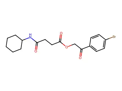 2-(4-Bromophenyl)-2-oxoethyl 4-(cyclohexylamino)-4-oxobutanoate structure