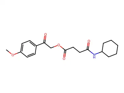 2-(4-Methoxyphenyl)-2-oxoethyl 4-(cyclohexylamino)-4-oxobutanoate structure