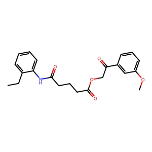 2-(3-Methoxyphenyl)-2-oxoethyl 5-((2-ethylphenyl)amino)-5-oxopentanoate structure