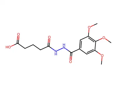 5-Oxo-5-[2-(3,4,5-trimethoxybenzoyl)hydrazinyl]pentanoic acid structure