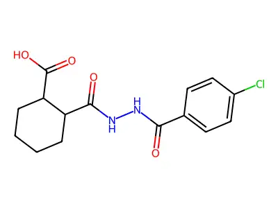 1,2-Cyclohexanedicarboxylic acid, mono[2-(4-chlorobenzoyl)hydrazide] structure