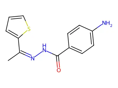 4-Aminobenzoic acid 2-[1-(2-thienyl)ethylidene]hydrazide structure
