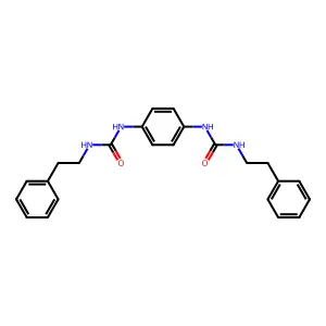 1-phenethyl-3-[4-(phenethylcarbamoylamino)phenyl]urea structure