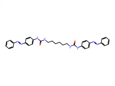 1,1'-hexane-1,6-diylbis(3-{4-[(E)-phenyldiazenyl]phenyl}urea) structure